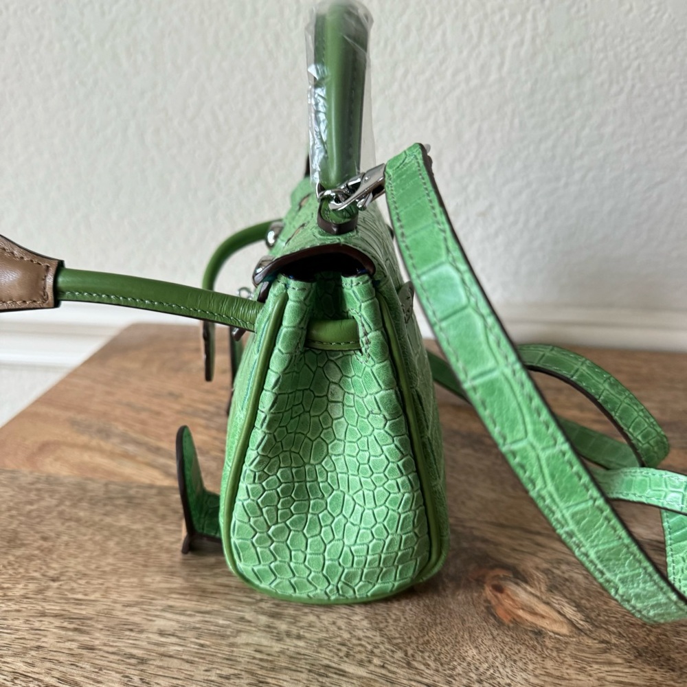 Leather Embossed Top handle Doll Bag - Picture 10 of 16